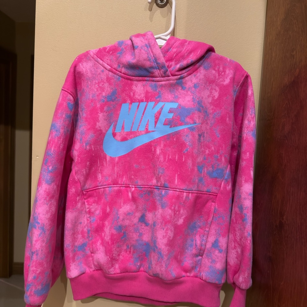Kids Nike Pink and Blue Hoodie
